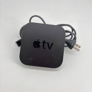 Apple TV‎ 3rd Generation A1469 Black HD Media Streamer & Power Cable untested